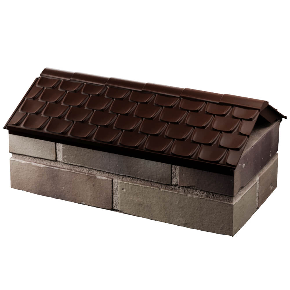 Парапет Zking Эльбрус Коричневый с посадкой на 1 кирпич (255мм)