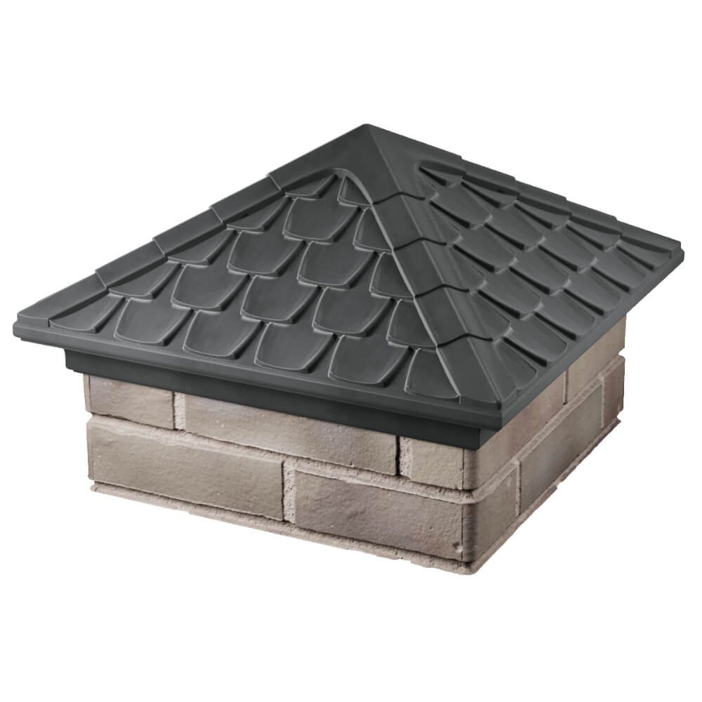 Колпак Zking Эльбрус Серый на столб 1.5х1.5 кирпича (385х385мм)