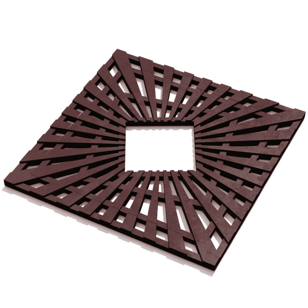 Приствольная решетка для дерева ZKING ATMOSPHERE 1.2х1.2м Коричневая